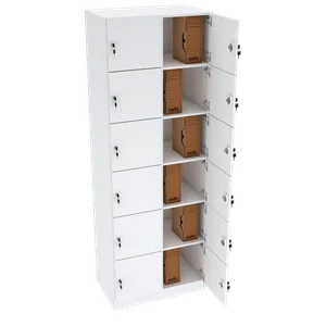ARMÁRIO ESCANINHO 12 PORTAS CHAVE LOCKER M430.B ORGANIZADOR MUNDI MOVEIS