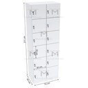 Ver imagem 2 de ARMÁRIO ESCANINHO 12 PORTAS CHAVE LOCKER M430.B ORGANIZADOR MUNDI MOVEIS