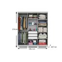 Ver imagem 2 de Guarda Roupa Casal 6 Portas (2 C/ Espelho) e 3 Gavetas Clara Cinamomo/off White - Panan