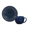 Jogo com 06 Xícaras e 06 Pires para Chá Mezcla Deep Blue Azul Marinho - 1