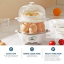 Ver imagem 5 de Elite Gourmet Egg Cooker Rápido 14 Ovos com Bandejas Removíveis (branco)