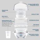 Ver imagem 3 de Elite Gourmet Egg Cooker Rápido 14 Ovos com Bandejas Removíveis (branco)