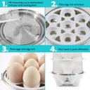 Ver imagem 4 de Elite Gourmet Egg Cooker Rápido 14 Ovos com Bandejas Removíveis (branco)