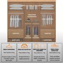 Ver imagem 5 de Guarda Roupa Casal Coliseu Gold MDF 6 Portas e 6 Gavetas Moderna Mobília