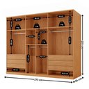 Ver imagem 4 de Guarda Roupa Casal Coliseu Gold MDF 6 Portas e 6 Gavetas Moderna Mobília