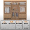 Ver imagem 4 de Guarda Roupa Casal Coliseu Gold Mdf 6 Portas e 6 Gavetas Moderna Mobília