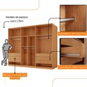 Ver imagem 6 de Guarda Roupa Casal Coliseu Gold MDF 6 Portas e 6 Gavetas Moderna Mobília