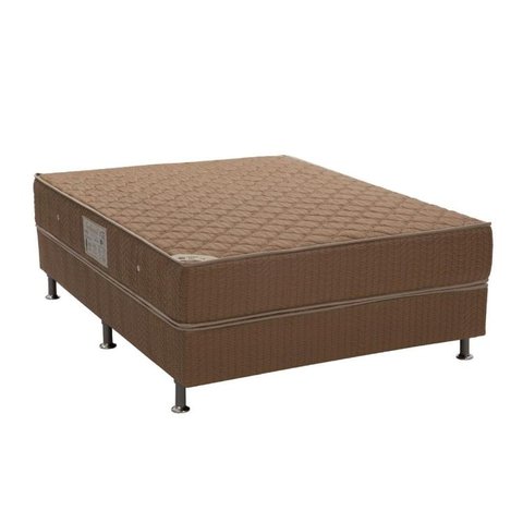 Cama Box Casal: Colchão Molas Bonnel Ortobom Hotelaria Nanolastic Orthotel Spring + Base CRC Orthote
