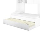 Ver imagem 1 de Cama Auxiliar Infantil Chiara Branco Brilho - Phoenix