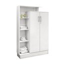 Ver imagem 2 de Armário Multiuso 02 Portas c/ Chave Elite Branco Demóbile