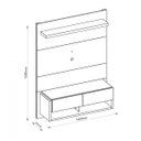 Ver imagem 3 de Painel Home Suspenso para TVs até 50 Polegadas com Suporte para TV Block Caemmun