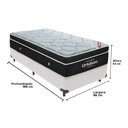 Ver imagem 2 de Cama + Box Colchão Molas Ensacadas Solteiro Ortobom Elegant Pillow Branco