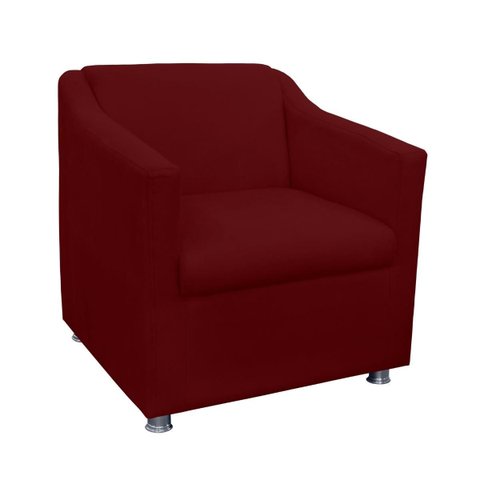 Poltrona Decorativa Tilla Suede com Pés Cromados
