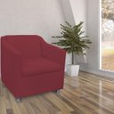 Ver imagem 3 de Poltrona Decorativa Tilla Suede com Pés Cromados