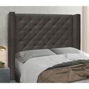 Ver imagem 2 de Cabeceira Queen 160 cm Vicenza Suede - SSX Multicoisas - Cinza