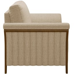 Kit Sofá 03 Lugares 222cm com 02 Poltronas Stefan Pés Madeira M03 Linho Bege Escuro - Lyam Decor - 9