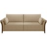 Kit Sofá 03 Lugares 222cm com 02 Poltronas Stefan Pés Madeira M03 Linho Bege Escuro - Lyam Decor - 7