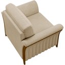 Ver imagem 2 de Kit Sofá 03 Lugares 222cm com 02 Poltronas Stefan Pés Madeira M03 Linho Bege Escuro - Lyam Decor