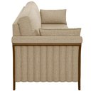 Ver mais imagens de Kit Sofá 03 Lugares 222cm com 02 Poltronas Stefan Pés Madeira M03 Linho Bege Escuro - Lyam Decor