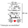 Adesivo de Parede Eu e Minha Casa Serviremos Ao Senhor:42 X 60 Cm - 2
