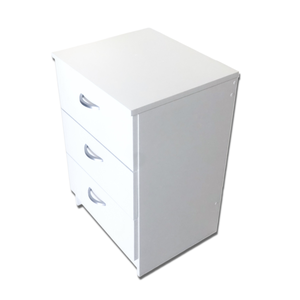 Gaveteiro 3 Gavetas Mdf com 2 Compartimentos Secretos, Gaveta Secreta - Branco