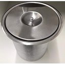 Ver imagem 3 de Lixeira Luxo Pia Cozinha Embutir No Granito Em Inox 5 litros 20X24 CM