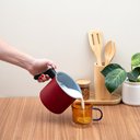 Ver imagem 4 de Leiteira antiaderente de alumínio com tampa de vidro 12cm - Oikos