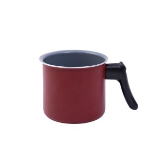 Leiteira antiaderente de alumínio com tampa de vidro 12cm - Oikos