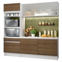 Ver imagem 3 de Armário de Cozinha Compacta Madesa Topazio com Balcão e Tampo Branco/Rustic