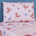 Ver imagem 4 de Kit Colcha + Jogo de Cama Bouti Kids Solteiro Infantil 5 Peças 100% Poliéster - Unicórnio