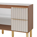 Ver imagem 4 de Gabinete de Cozinha 4 Gavetas Ripado 174cm Madeira 100% Mdf:freijó/titanium