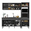 Ver imagem 2 de Cozinha Modulada Compacta 7 Portas MDF MDP 211,5cm Cinza