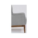 Ver imagem 6 de Poltrona Decorativa Realeza Base Madeira Linho Cinza Elefante - Larbelle