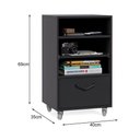 Ver imagem 6 de Conjunto Mini Organizador e Gaveteiro Steel Preto – EJ Móveis