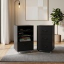 Ver imagem 2 de Conjunto Mini Organizador e Gaveteiro Steel Preto – EJ Móveis
