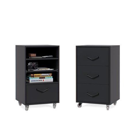 Conjunto Mini Organizador e Gaveteiro Steel Preto – EJ Móveis