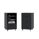Ver imagem 1 de Conjunto Mini Organizador e Gaveteiro Steel Preto – EJ Móveis