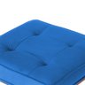Conjunto 2 Banquetas Tokyo com 2 Puffs Base Bronze Suede Azul Royal - 3