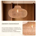 Ver imagem 4 de 2 Pendente em Rattan Fibra Natural Ø 50 cm Sala Vito NAT78