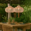 Ver imagem 3 de 2 Pendente em Rattan Fibra Natural Ø 50 cm Sala Vito NAT78