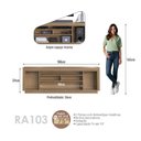 Ver imagem 3 de Rack para TV até 75 Polegadas 180cm 2 Portas 5 Nichos Decorativos Parma