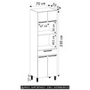 Ver imagem 4 de Paneleiro Cozinha Torre Quente 70cm Mirella Freijó/cinammon L01 - Mpozenato