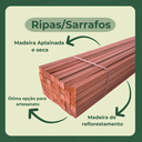 Ver imagem 5 de 6 Ripas Sarrafos Eucalipto 2x2x70cm Aplainado Artesanato