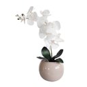 Ver imagem 4 de Arranjo de Mesa Vaso Orquídeas Brancas Artificiais Decoração