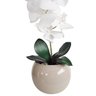 Arranjo de Mesa Vaso Orquídeas Brancas Artificiais Decoração - 3