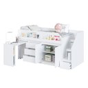 Ver imagem 4 de Cama Infanto Juvenil BI842BCBC com Escrivaninha e Balcão MDP Branco Solteiro Completa Móveis