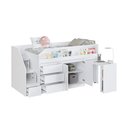 Ver imagem 7 de Cama Infantil Alta com Escrivaninha e Comôda Multifuncional 230cm Infanto Completa Móveis