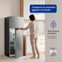 Ver imagem 4 de Geladeira Refrigerador Hq 230 Litros Duplex Defrost, Baixo Consumo A+++ Cinza Hq-230rdfs - 127v