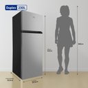 Ver imagem 2 de Geladeira Refrigerador Hq 230 Litros Duplex Defrost, Baixo Consumo A+++ Cinza Hq-230rdfs - 127v