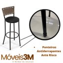 Ver imagem 4 de Kit 2 Bancos Alto Com Encosto Juncado Bar Balcao Bistro Cozinha Americana
